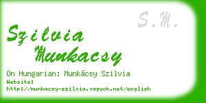 szilvia munkacsy business card