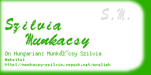 szilvia munkacsy business card